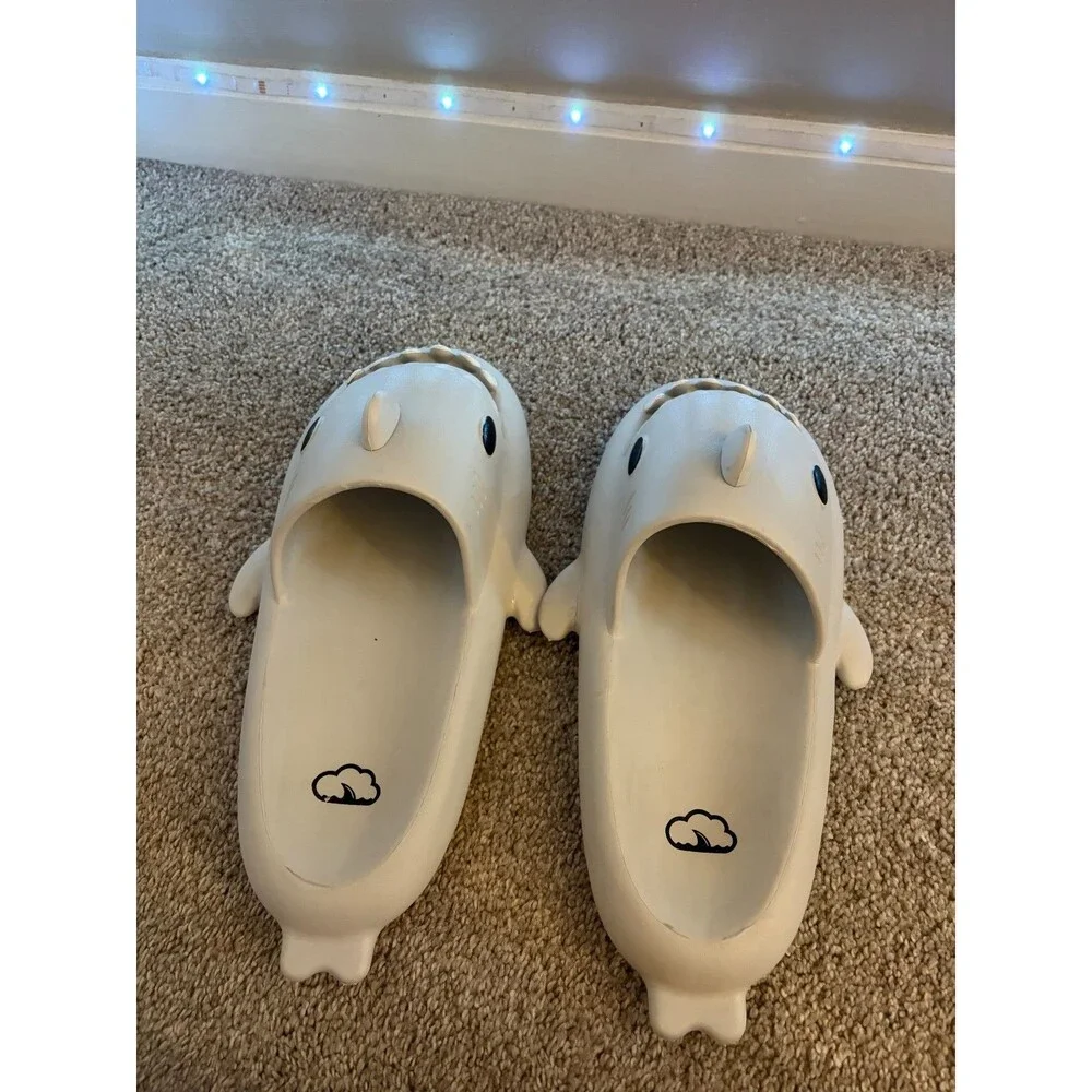 Official Cloud Sharks Slides Off-White Men 10-11 Glow Anglerfish Fin Mod
